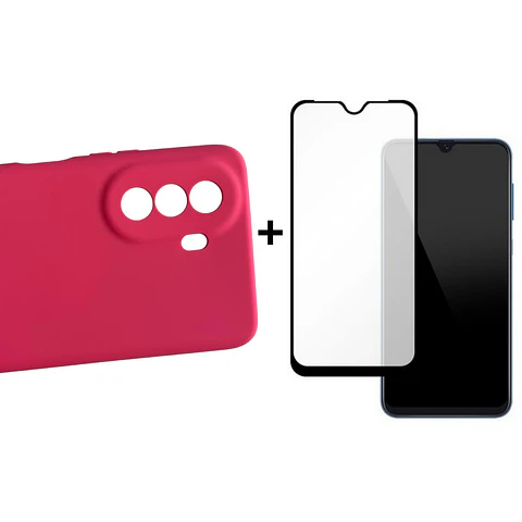 Carcasa Para Samsung A04s Silicona Color + Mica Lámina