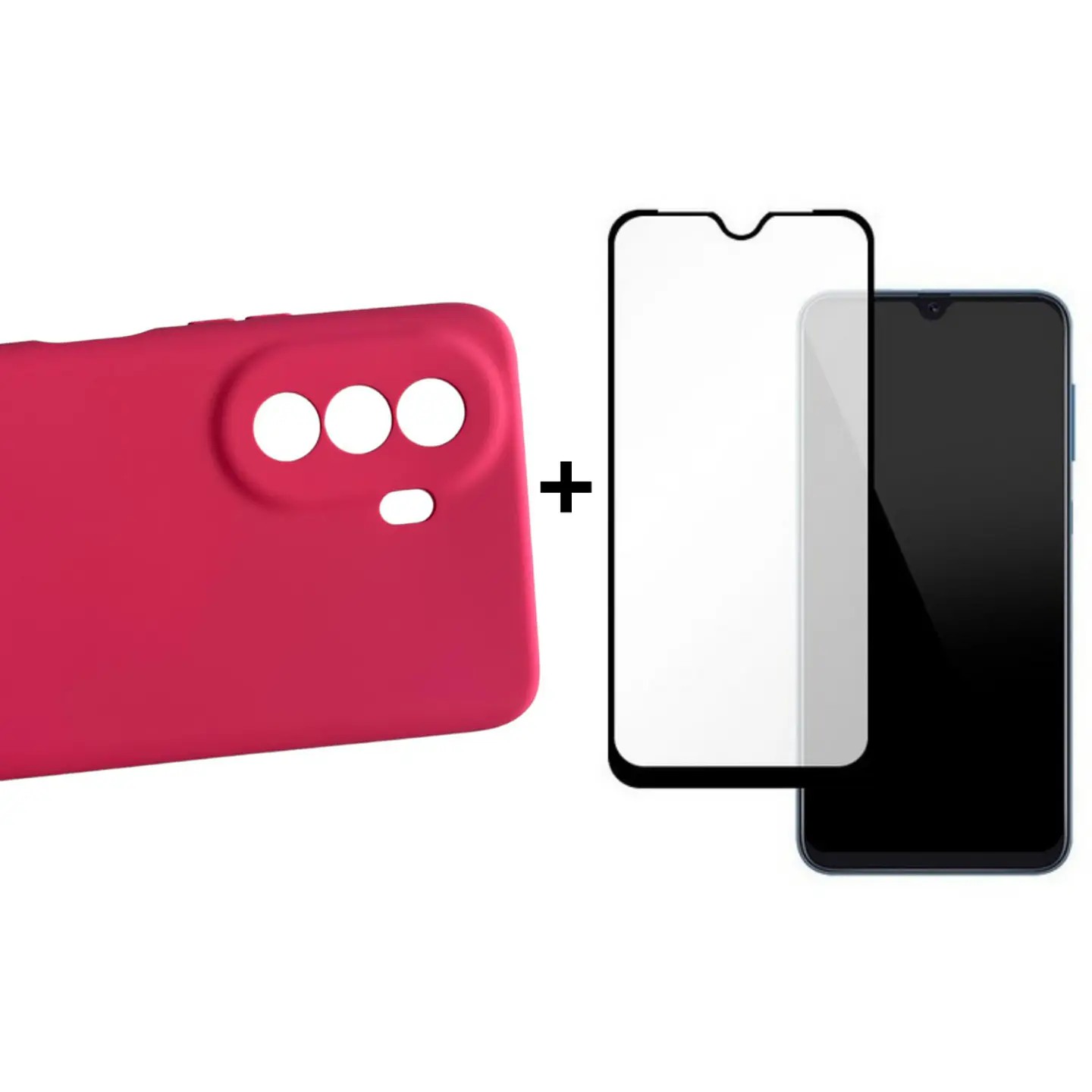 Carcasa Para Samsung A04s Silicona Color + Mica Lámina 2