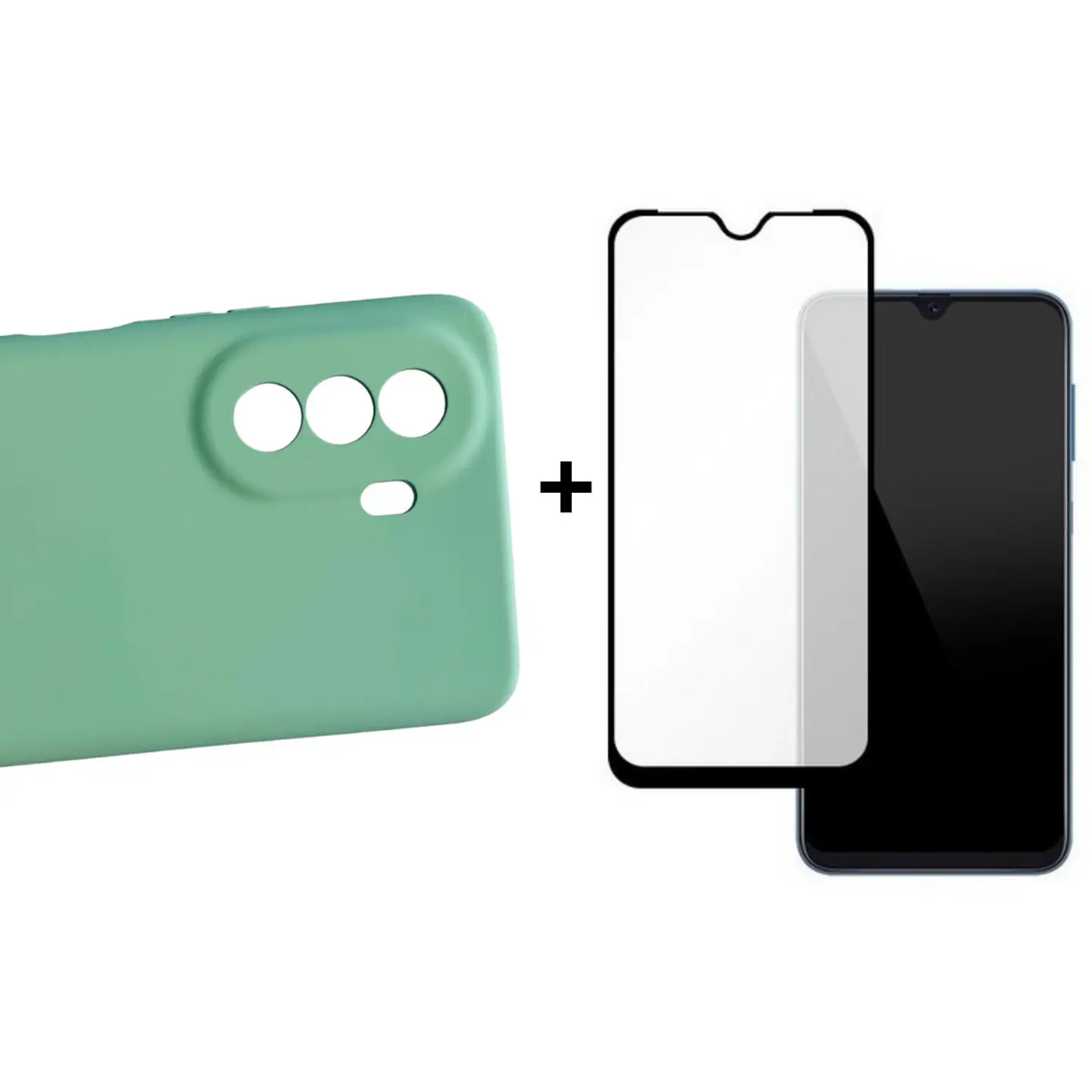 Carcasa Para Samsung A04s Silicona Color + Mica Lámina 8