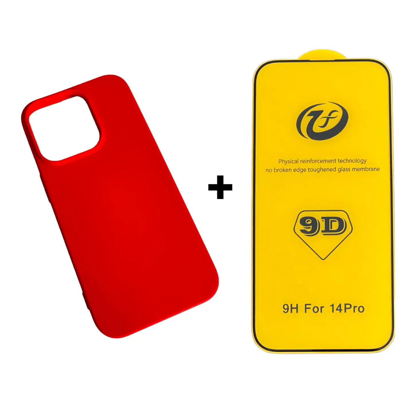 Carcasa Para iPhone 14 Pro Silicona Color + Mica Lámina 8
