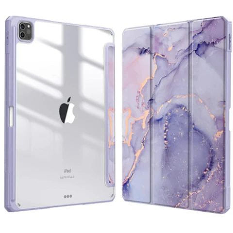 Funda Smart Cover Clear Mármol Para iPad Air 6 11 M2 2024