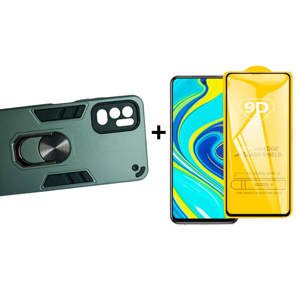 Carcasa Para Xiaomi Redmi Note 10 5g / Poco M3 Pro Anillo + Mica 4