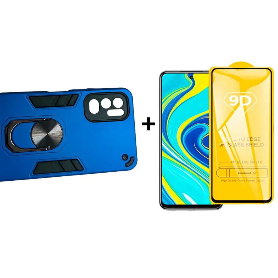 Carcasa Para Xiaomi Redmi Note 10 5g / Poco M3 Pro Anillo + Mica 5
