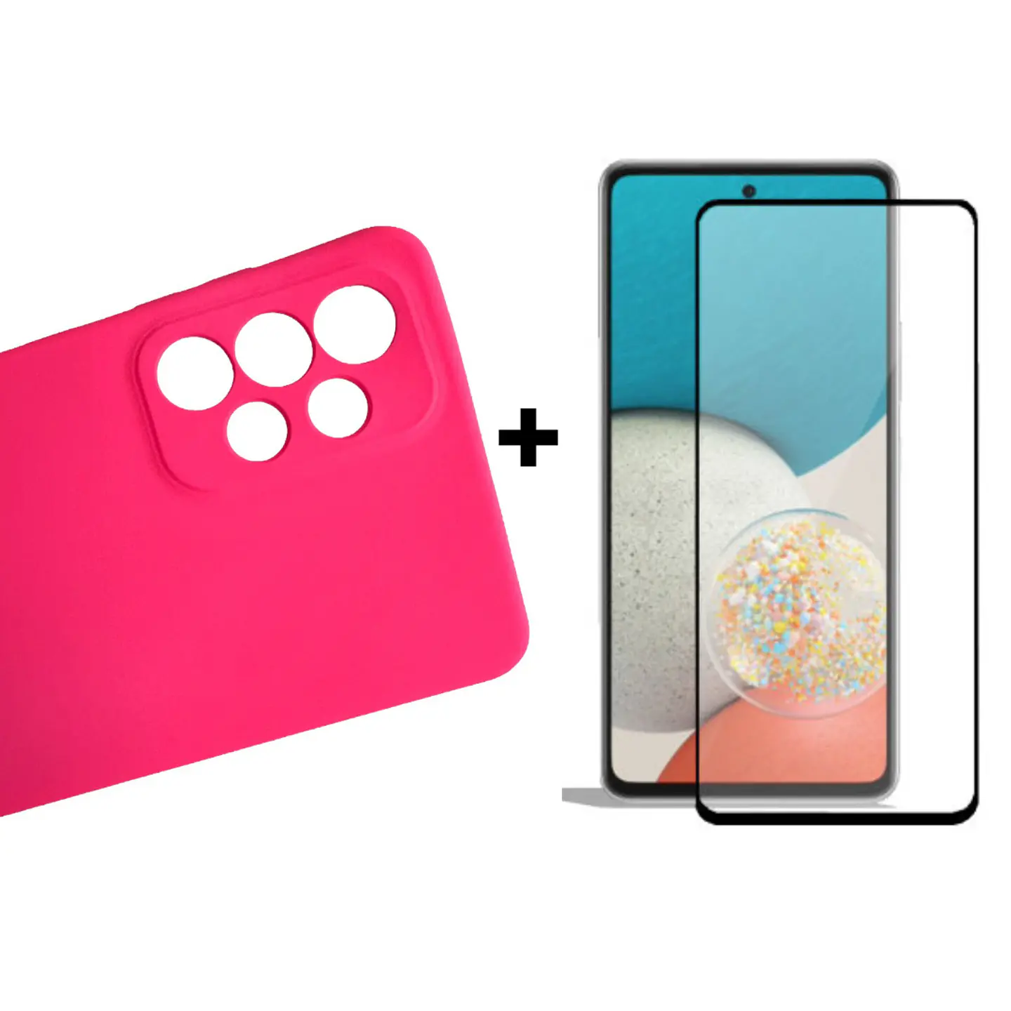 Carcasa Para Samsung A53 5g Silicona Color + Mica 5