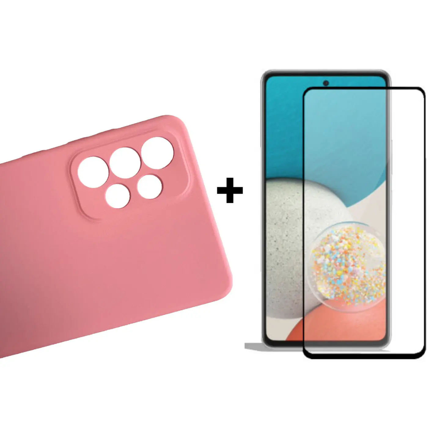Carcasa Para Samsung A53 5g Silicona Color + Mica 6