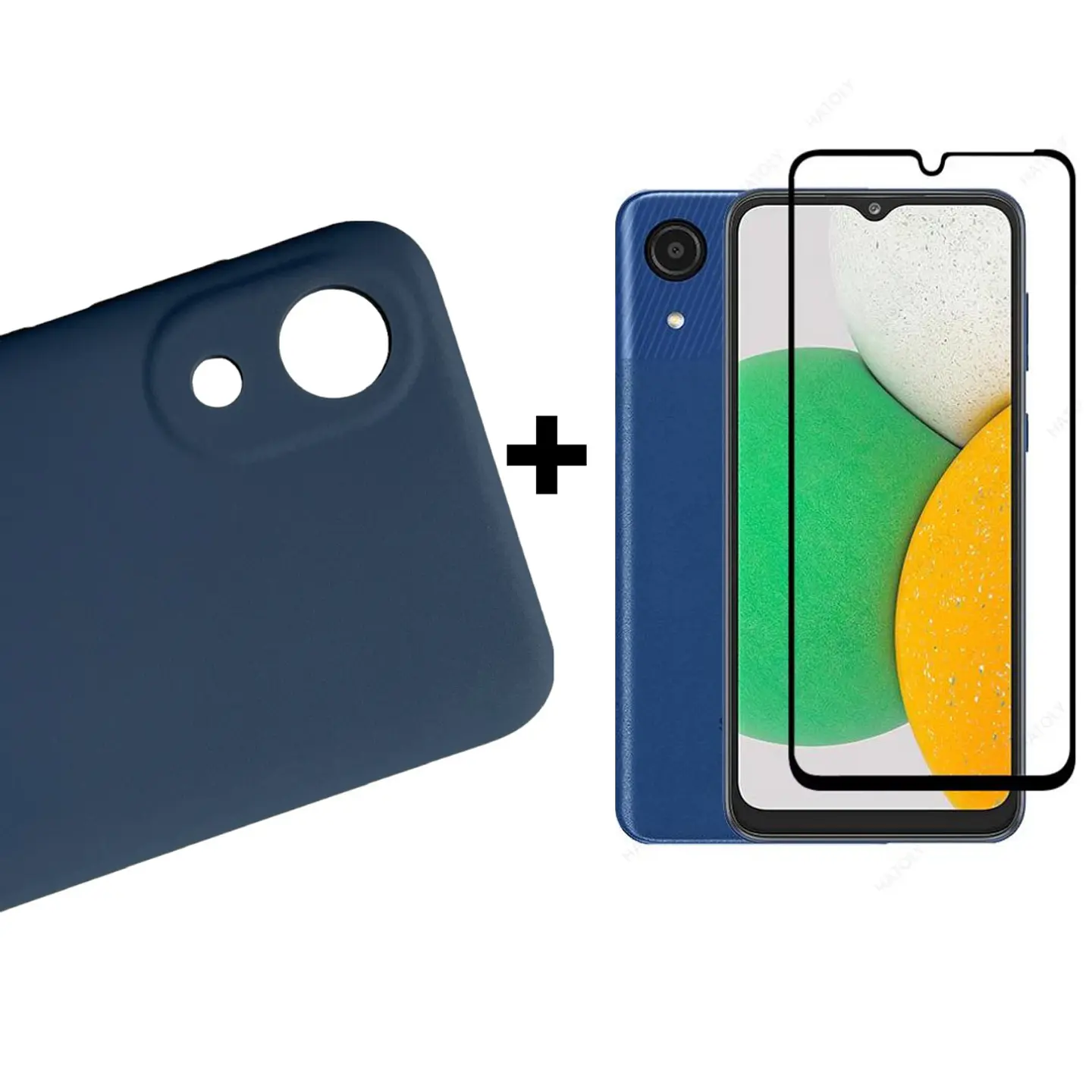 Carcasa Para Samsung A03 Core Silicona Color + Mica Lámina 1