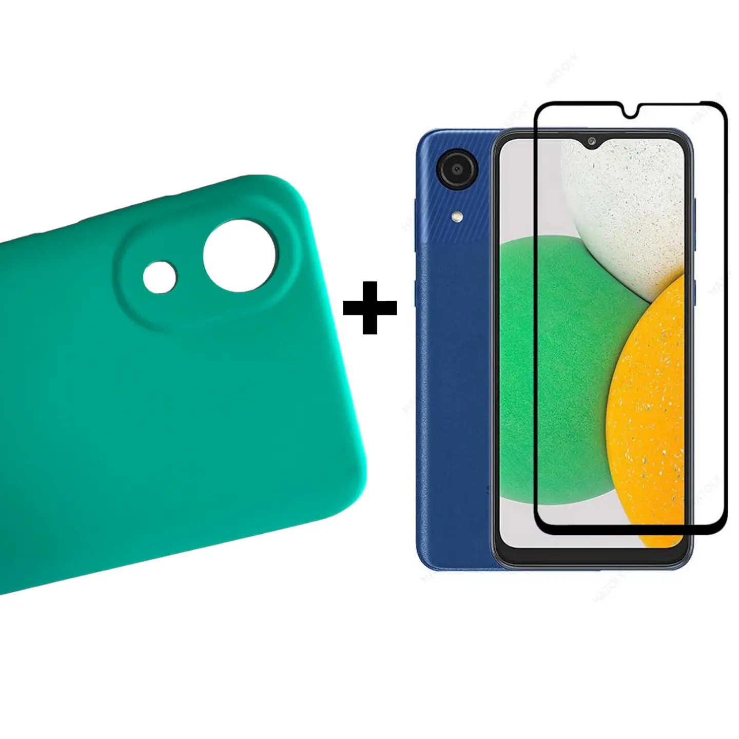Carcasa Para Samsung A03 Core Silicona Color + Mica Lámina 7