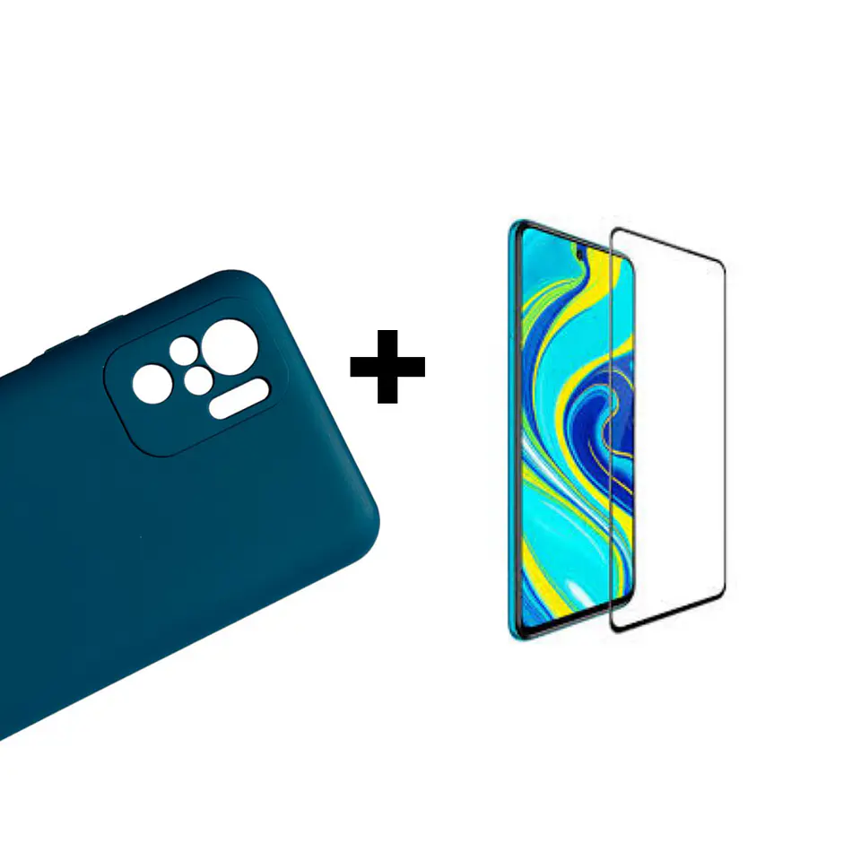 Carcasa Para Xiaomi Redmi Note 10 4g / 10s Silicona Color + Mica 3