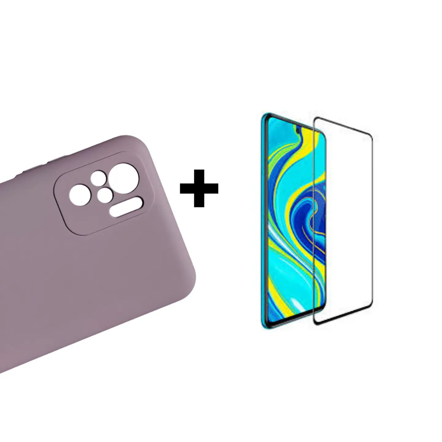 Carcasa Para Xiaomi Redmi Note 10 4g / 10s Silicona Color + Mica 4