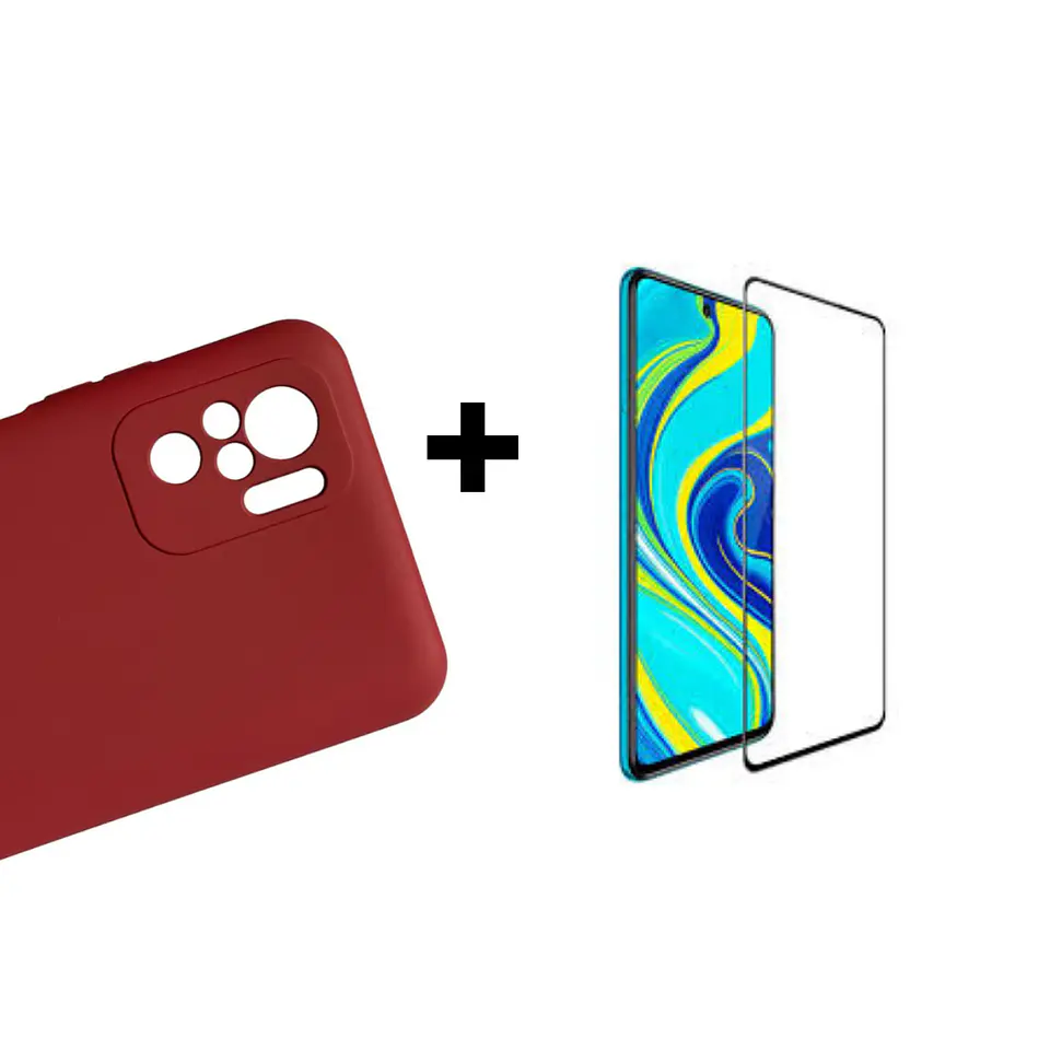 Carcasa Para Xiaomi Redmi Note 10 4g / 10s Silicona Color + Mica 5