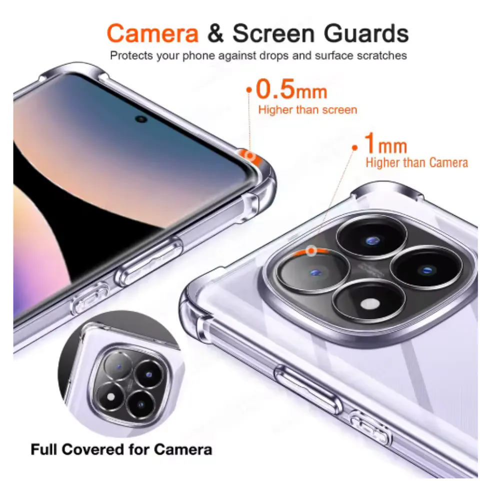 Carcasa Para Xiaomi Note 14 Pro 5g Transparente Reforzada 5