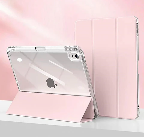 Carcasa Smart Cover Clear Para iPad A16 11th Gene 11 2025 Rosado