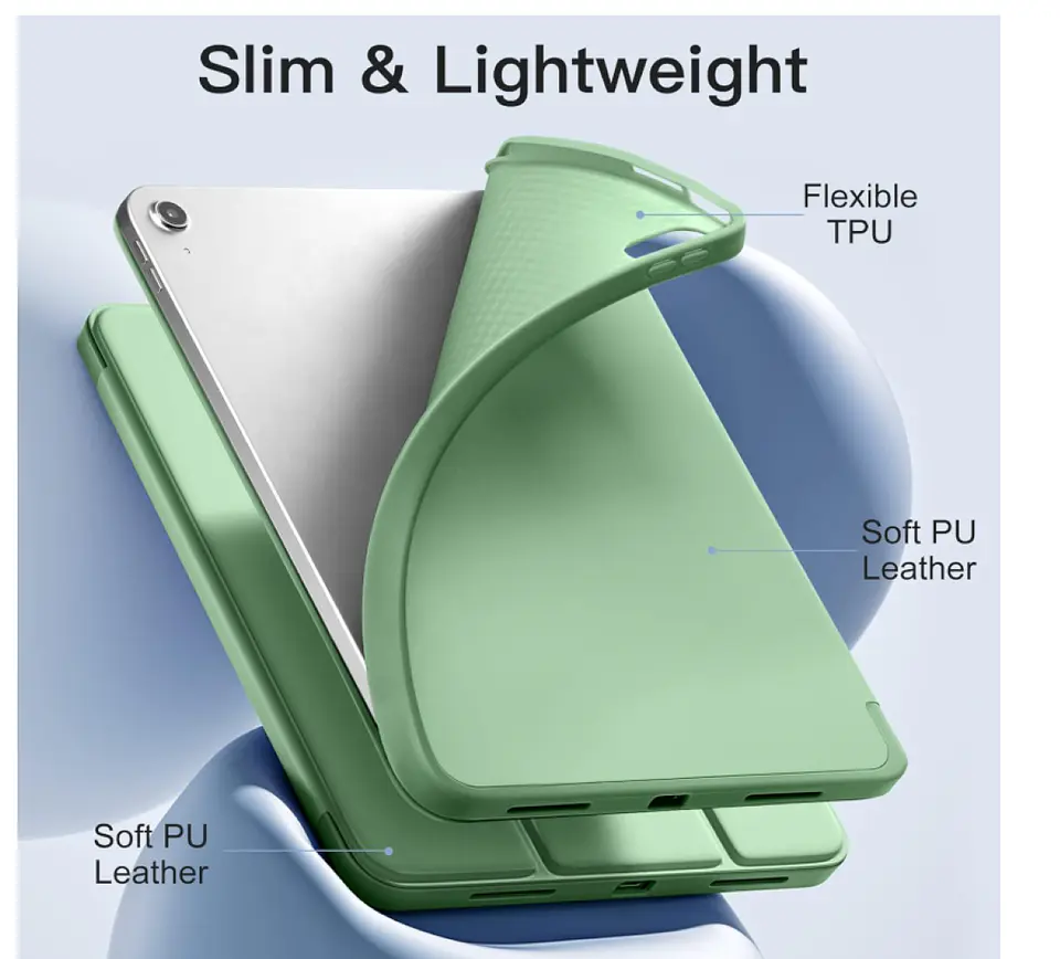 Carcasa Smart Cover Ranura Para iPad 10ma 10.9 Verde 4