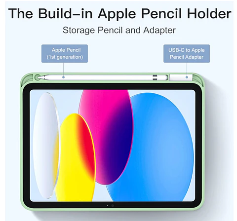 Carcasa Smart Cover Ranura Para iPad A16 11th 2025 Gene Verde