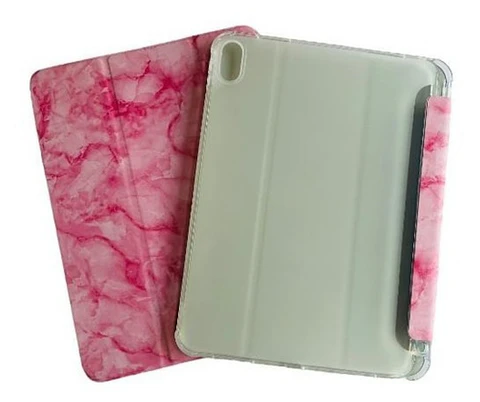 Funda Smart Cover Mármol Para iPad Air 11 M3 2025 Rosado