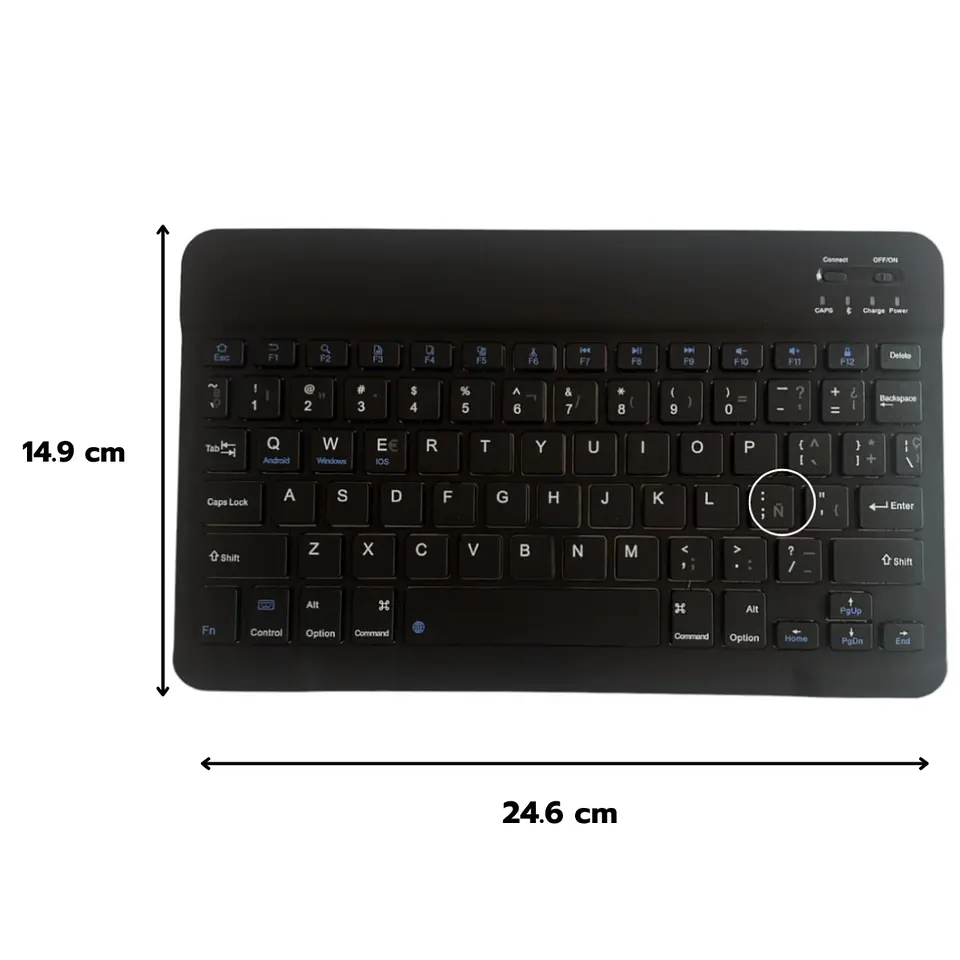 Funda Con Teclado Negro Para iPad Air 13 M3 2025 Con Ranura 8