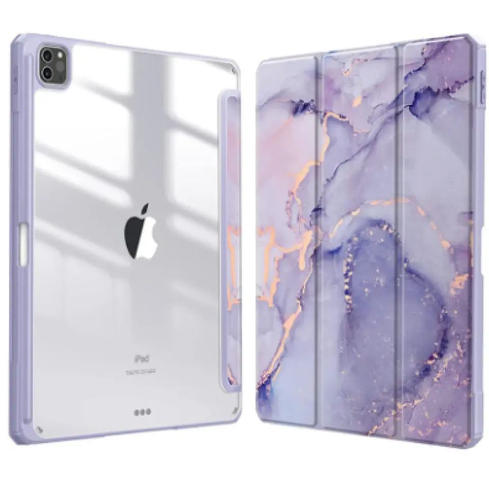 Funda Smart Cover Clear Mármol Para iPad Air 11 M3 2025 4