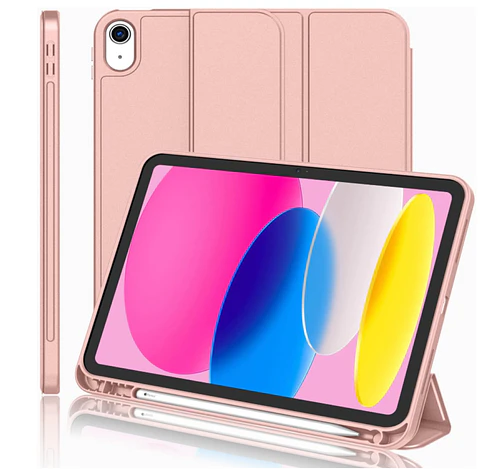 Carcasa Smart Cover Ranura Para iPad A16 11th 2025 Rosado