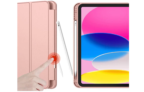 Carcasa Smart Cover Ranura Para iPad A16 11th 2025 Rosado