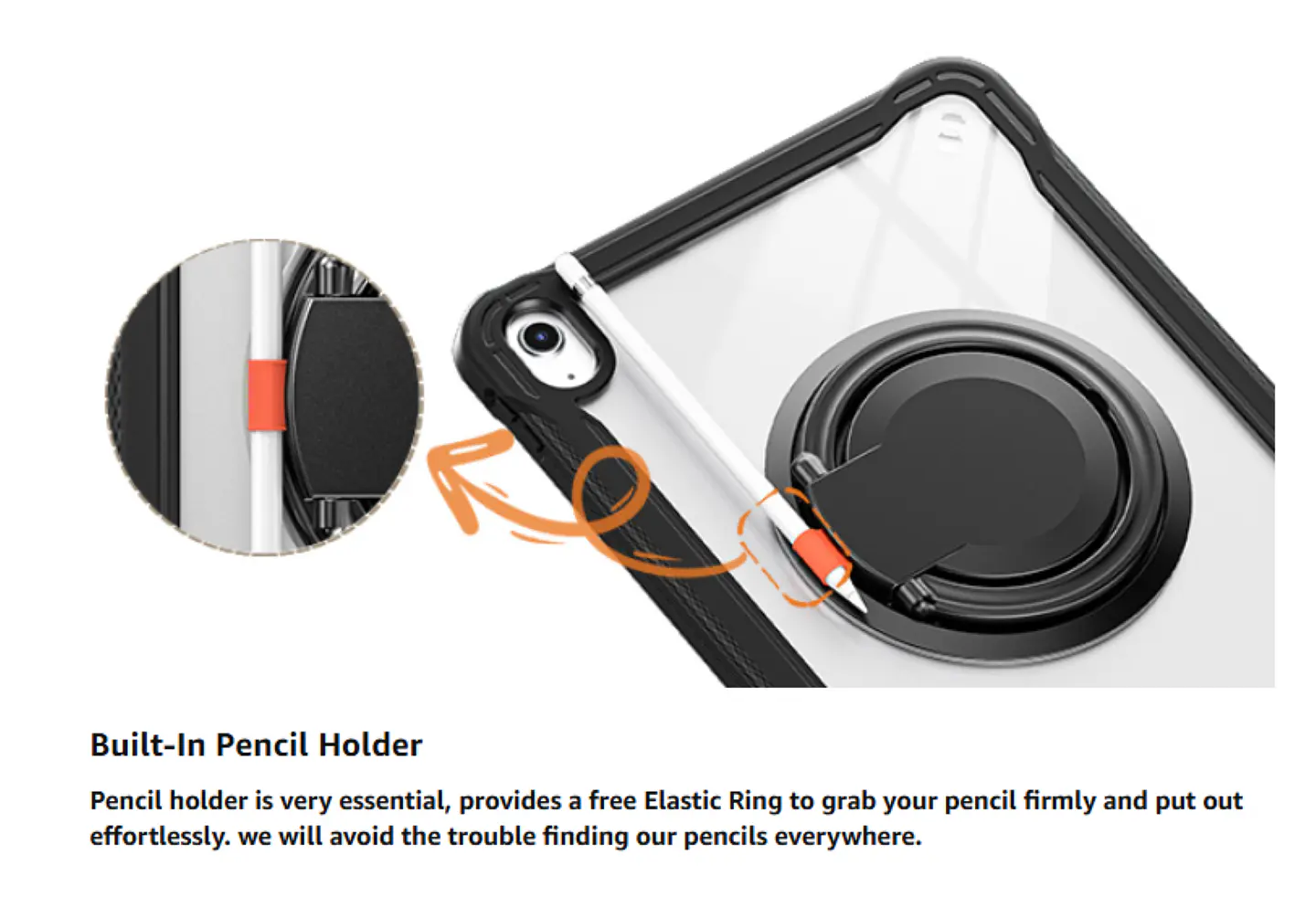 Carcasa Anillo Con Soporte Para iPad 10ma Gene 10.9 Trans 3