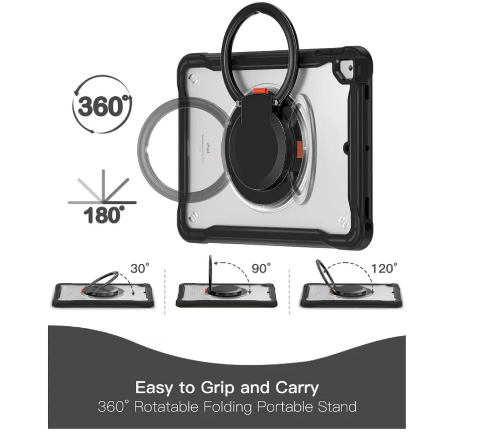 Carcasa Anillo Con Soporte Para iPad 10ma Gene 10.9 Trans 4