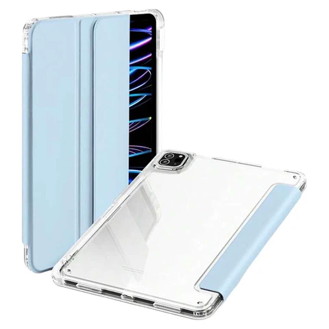 Carcasa Smart Cover Clear Para iPad A16 11th Gene Azul Claro