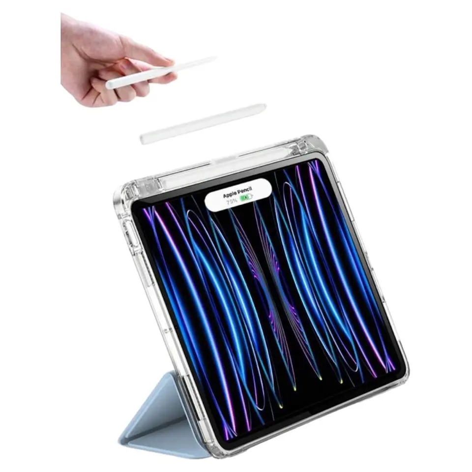 Carcasa Smart Cover Clear Para iPad A16 11th Gene Azul Claro 4