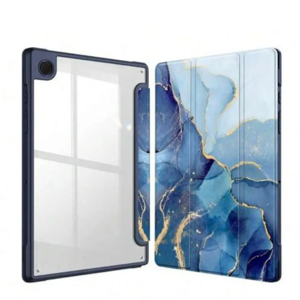 Funda Smart Cover Clear Mármol Para Tablet Samsung S10 Fe 10.9 3