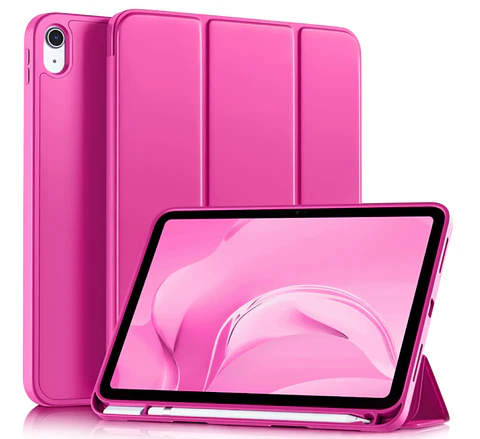 Carcasa Smart Cover Ranura Para iPad 10ma 10.9 Fucsia