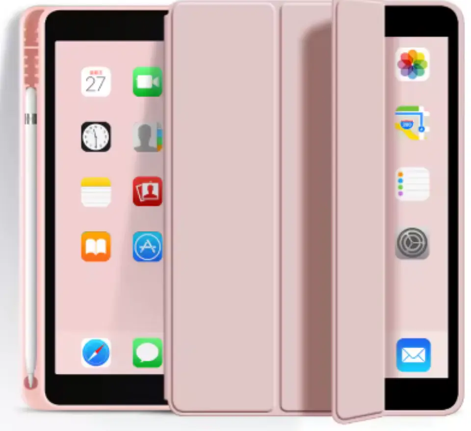 Carcasa Smart Cover Ranura Para iPad 10ma 10.9 Rosado 1
