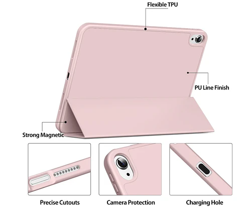 Carcasa Smart Cover Ranura Para iPad 10ma 10.9 Rosado
