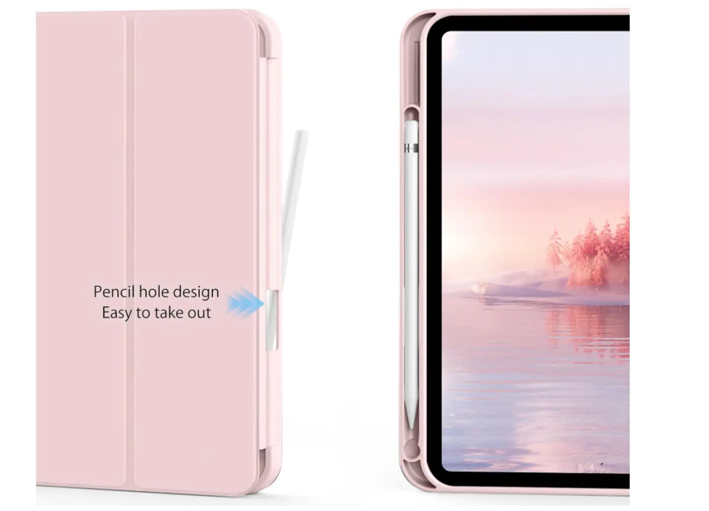 Carcasa Smart Cover Ranura Para iPad 10ma 10.9 Rosado 4