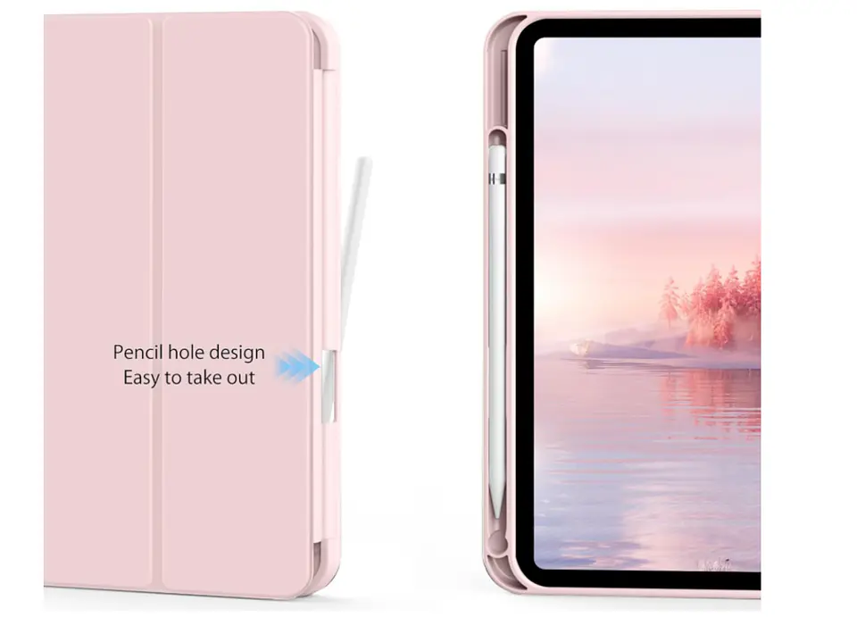 Carcasa Smart Cover Ranura Para iPad 10ma 10.9 Rosado 4