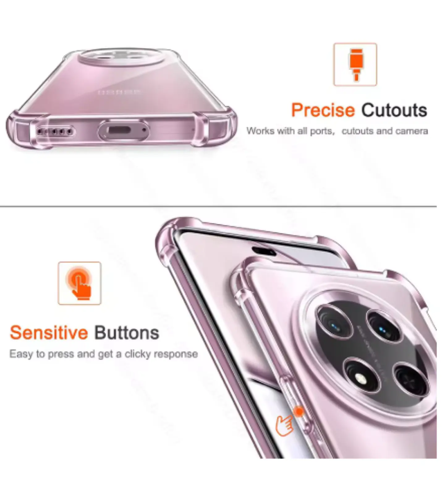 Carcasa Para Honor Magic7 Lite Transparente Reforzada 2