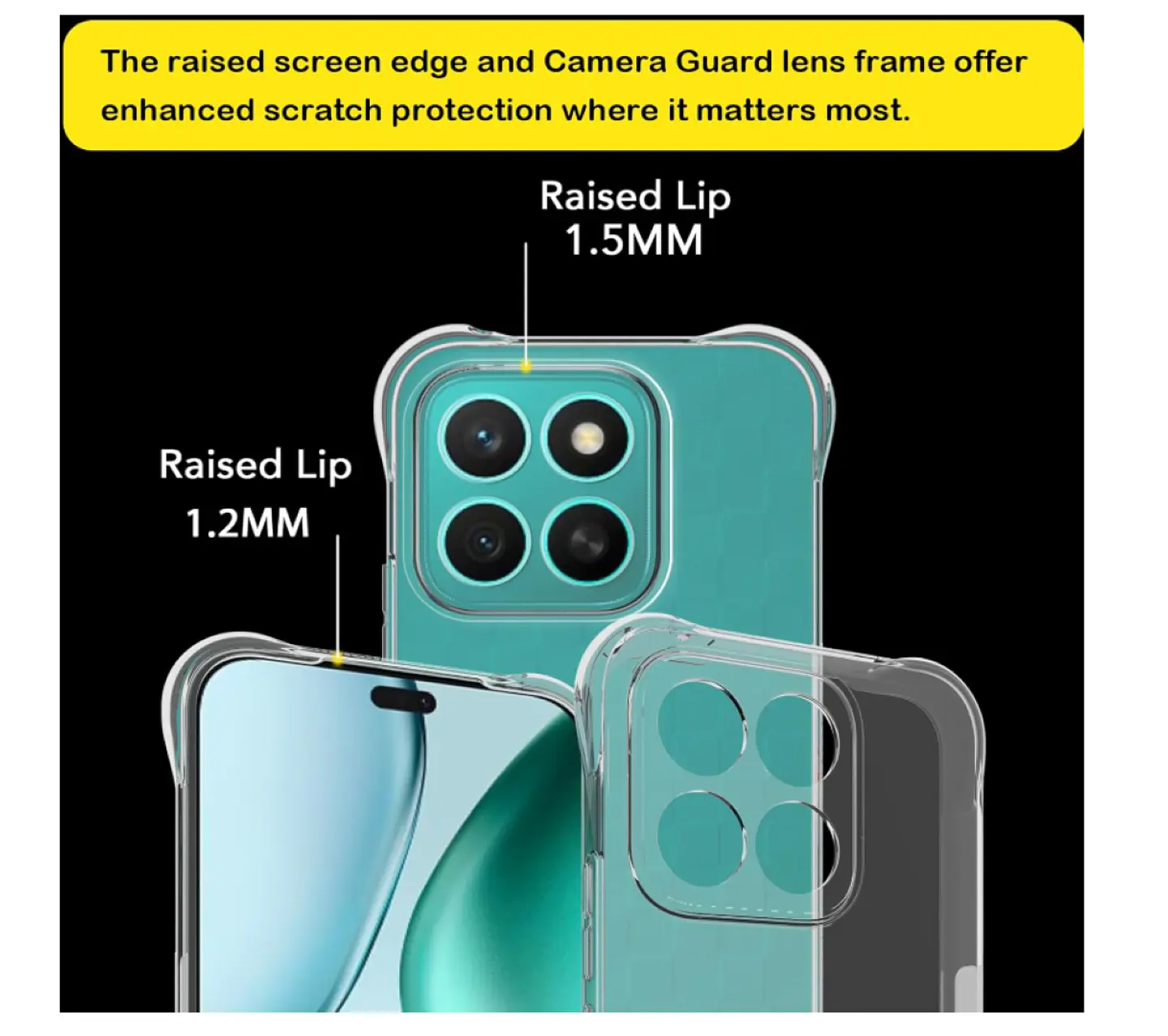 Carcasa Para Honor X8c 4g Transparente Reforzada 3