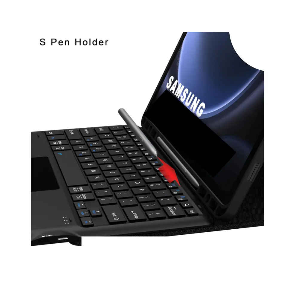 Funda Con Teclado Touchpad Negro Para Tablet S10 Fe 10.9 2