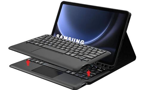 Funda Con Teclado Touchpad Negro Para Tablet S10 Fe 10.9