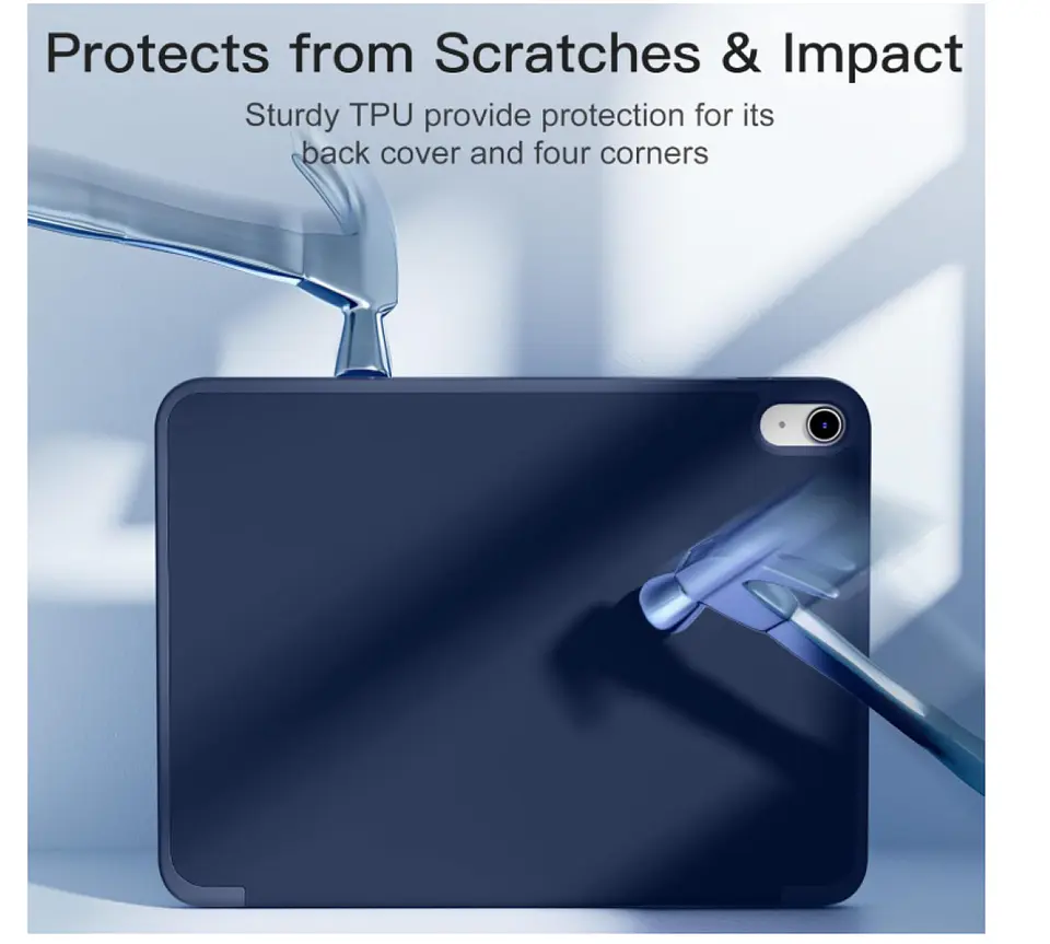 Carcasa Smart Cover Ranura Para iPad A16 11th 2025 Azul 3