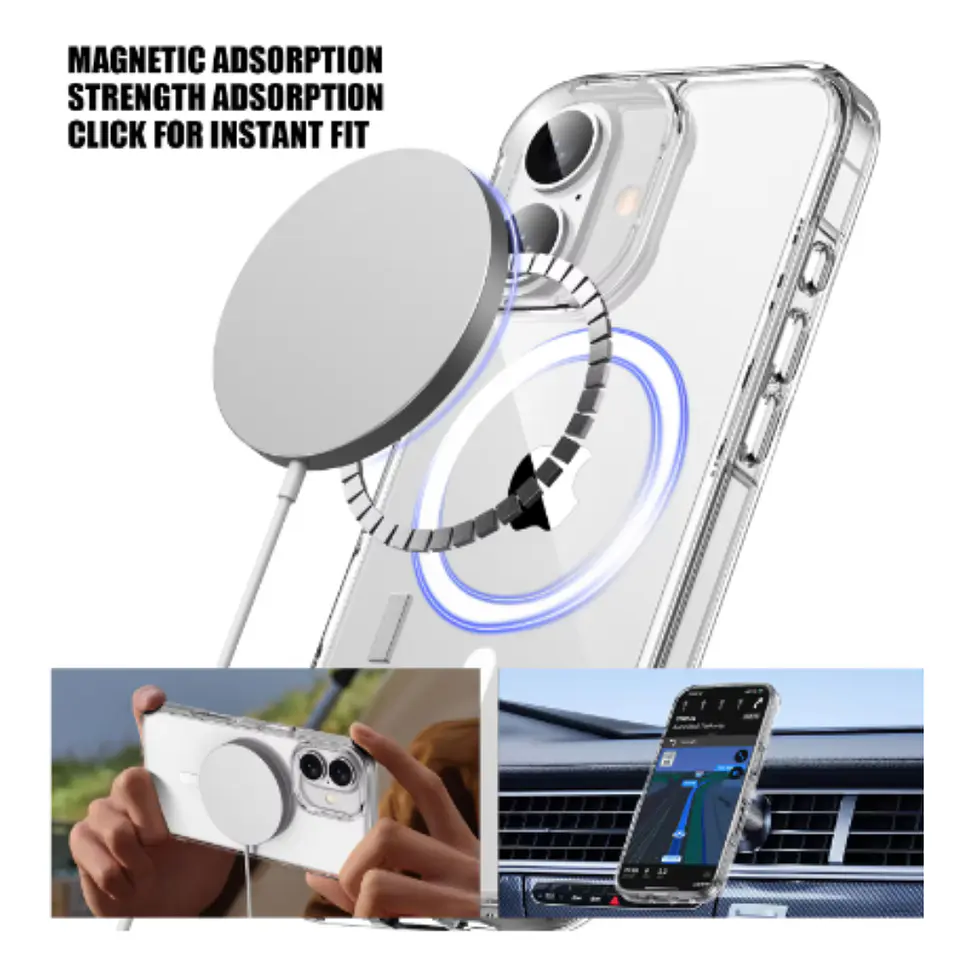 Carcasa Para iPhone 16 Plus Transparente MagSafe 3