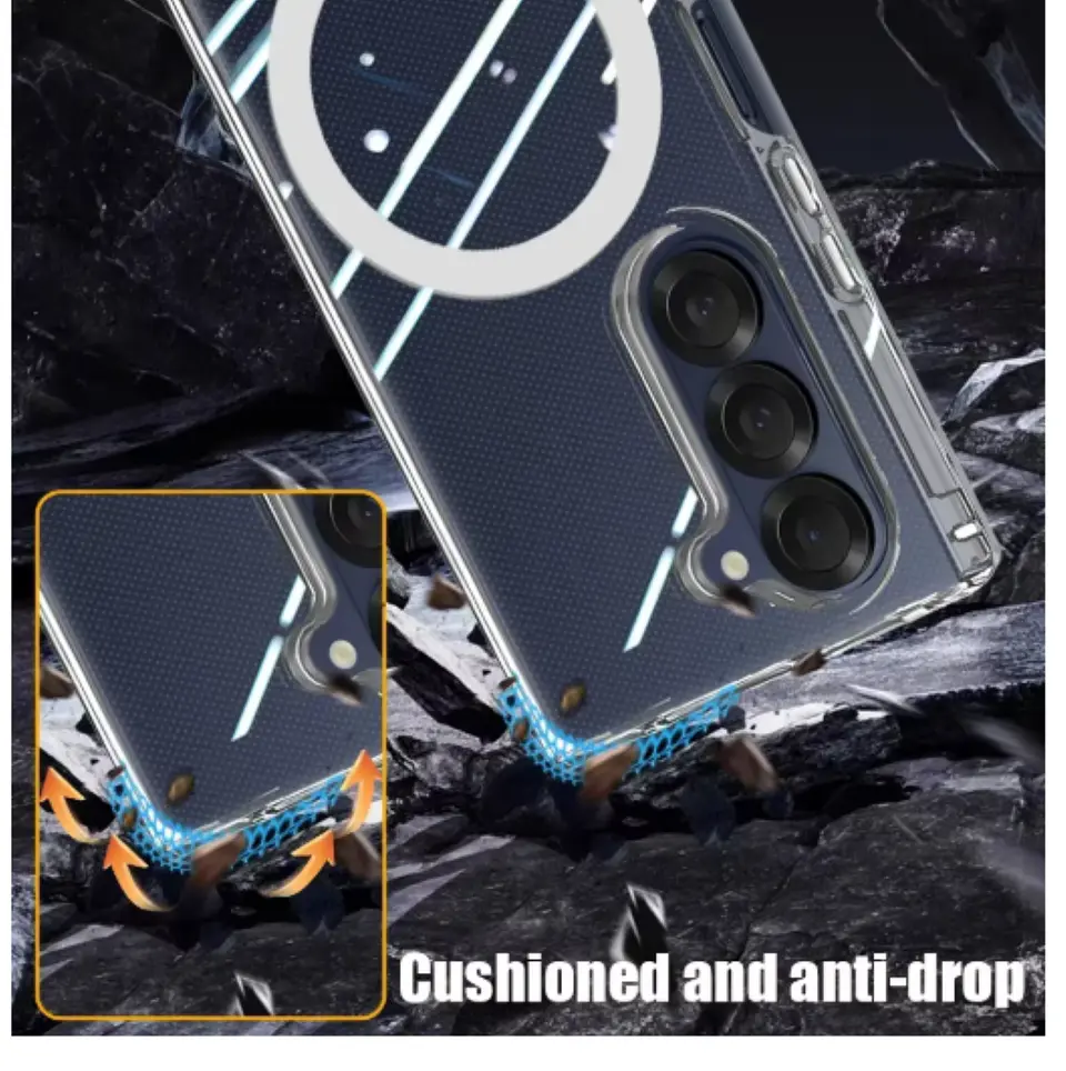 Carcasa Para Samsung Z Fold 5 Transparente MagSafe 2