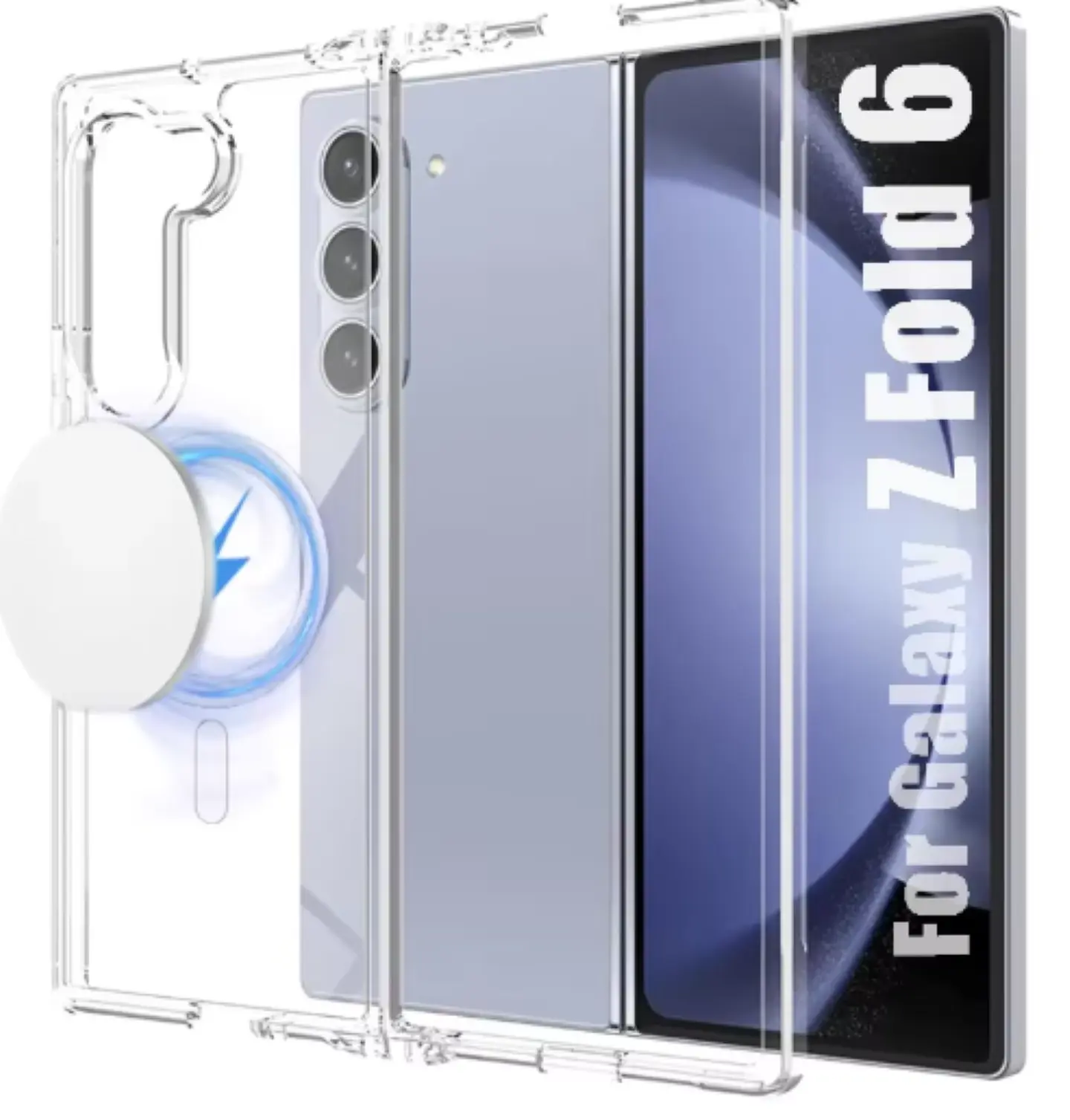 Carcasa Para Samsung Z Fold 6 Transparente MagSafe 1