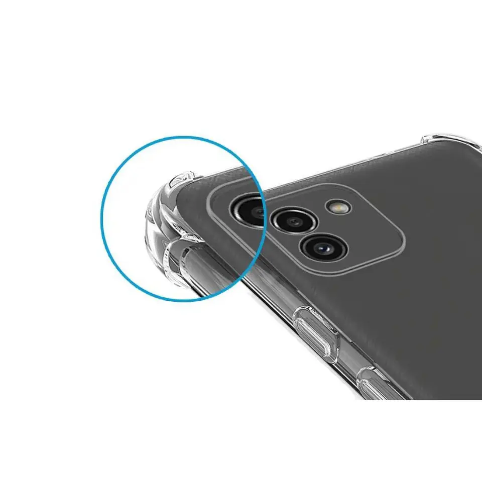Carcasa Para Samsung A03 Normal Transparente Reforzada 2