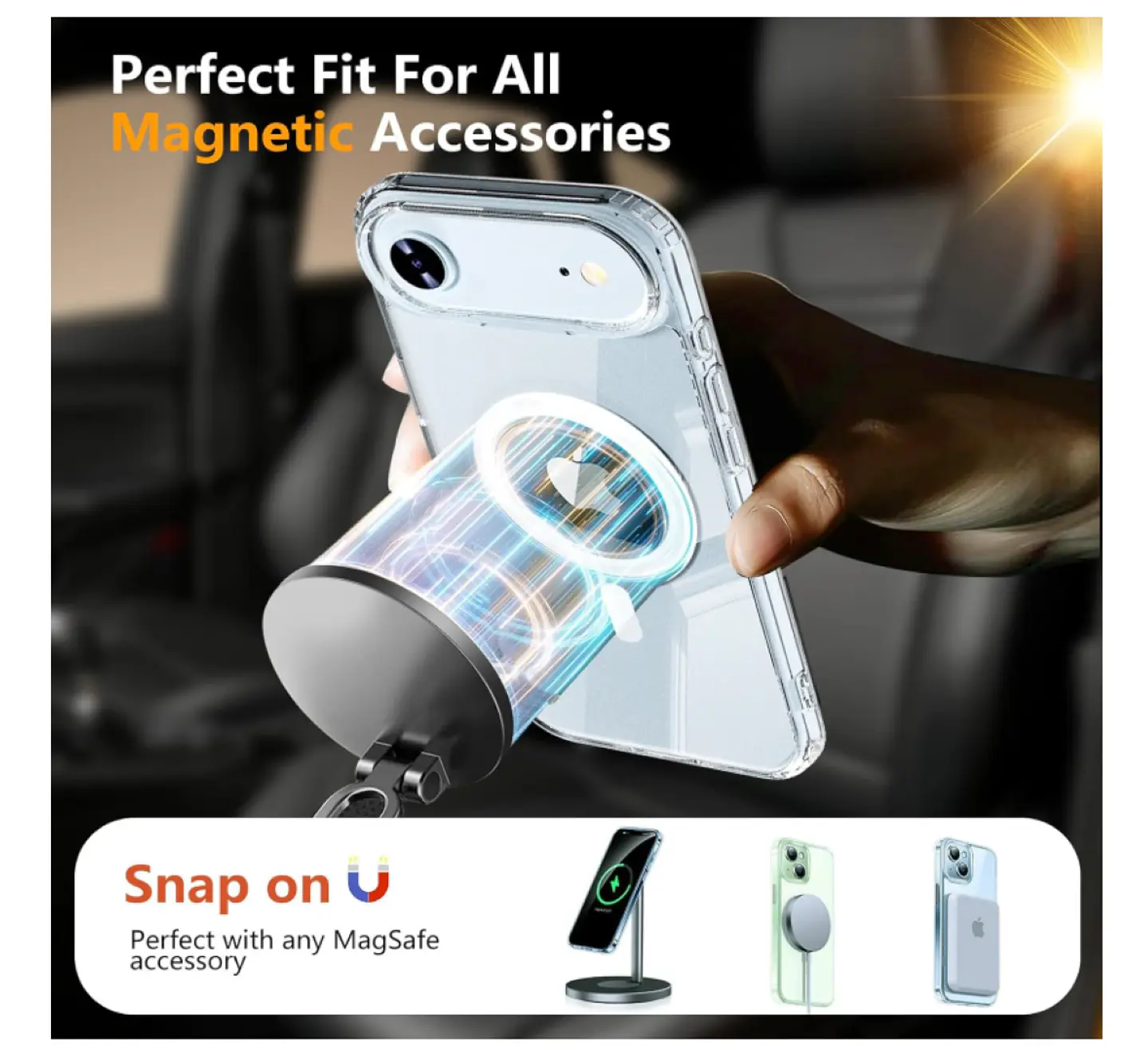 Carcasa Para iPhone 17 Air Transparente MagSafe 3