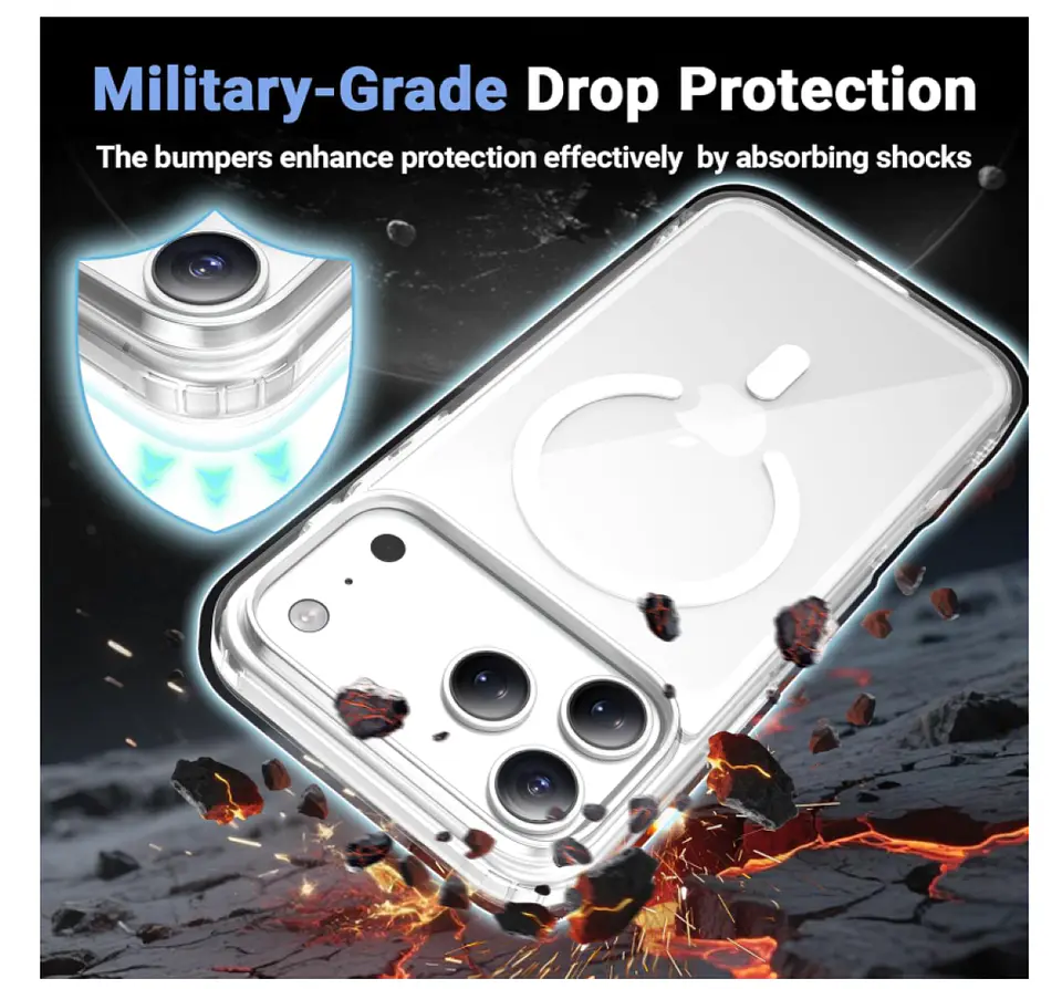 Carcasa Para iPhone 17 Pro Transparente MagSafe 4