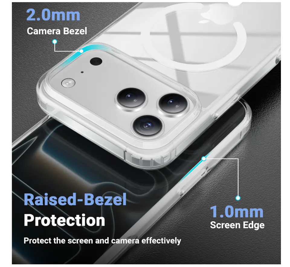 Carcasa Para iPhone 17 Pro Transparente MagSafe 5