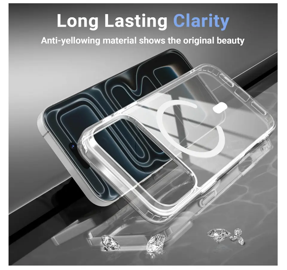 Carcasa Para iPhone 17 Pro Transparente MagSafe 6
