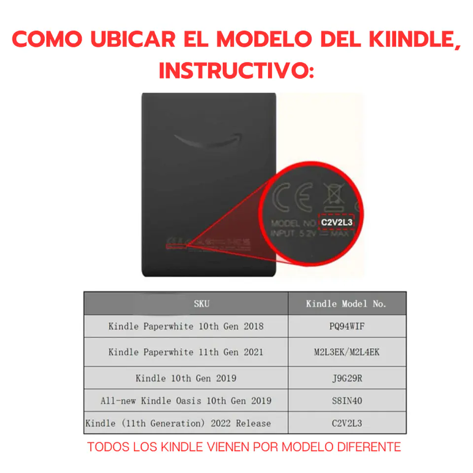 Funda Para Kindle Paperwhite 5th/ 6th/ 7th Gene Rosado 6