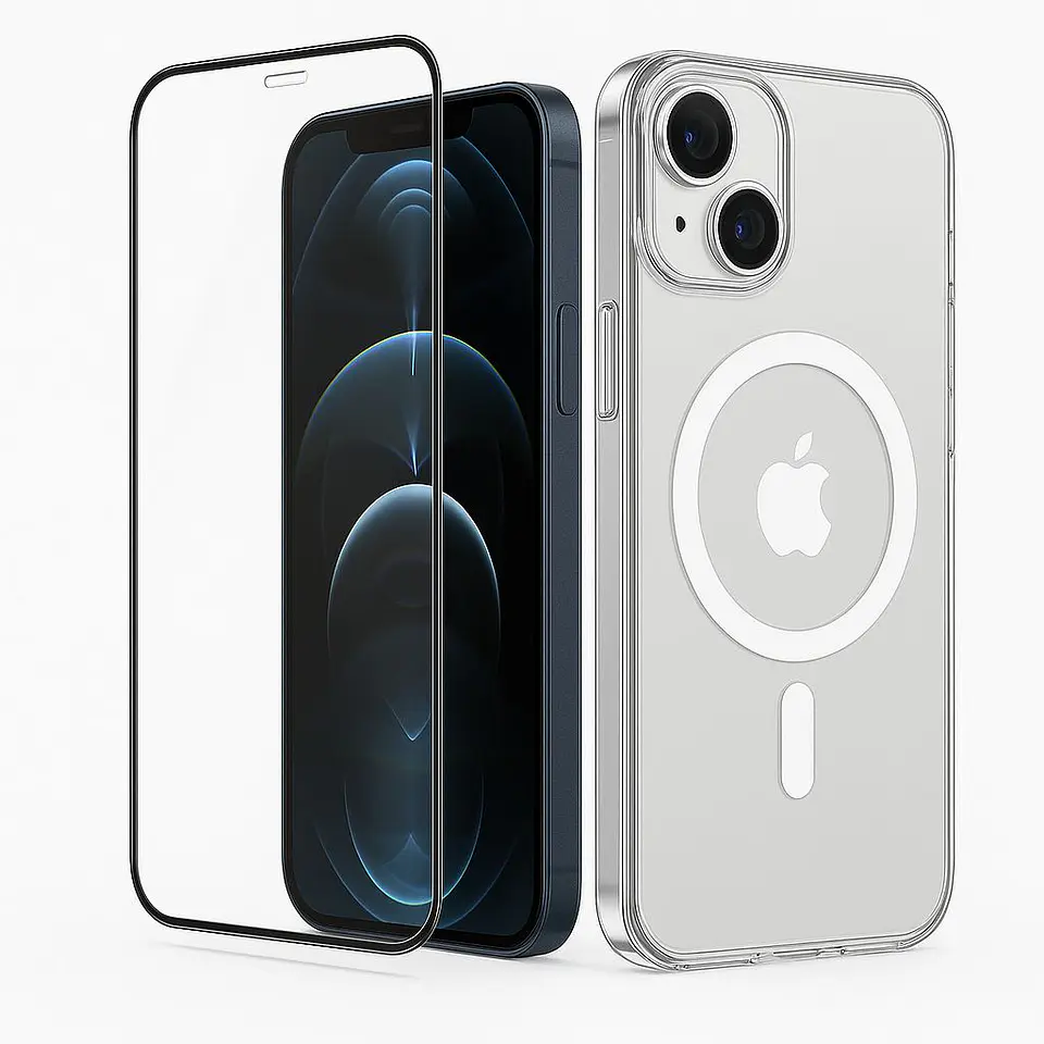 Carcasa Para iPhone 17 Transparente MagSafe + Mica 1