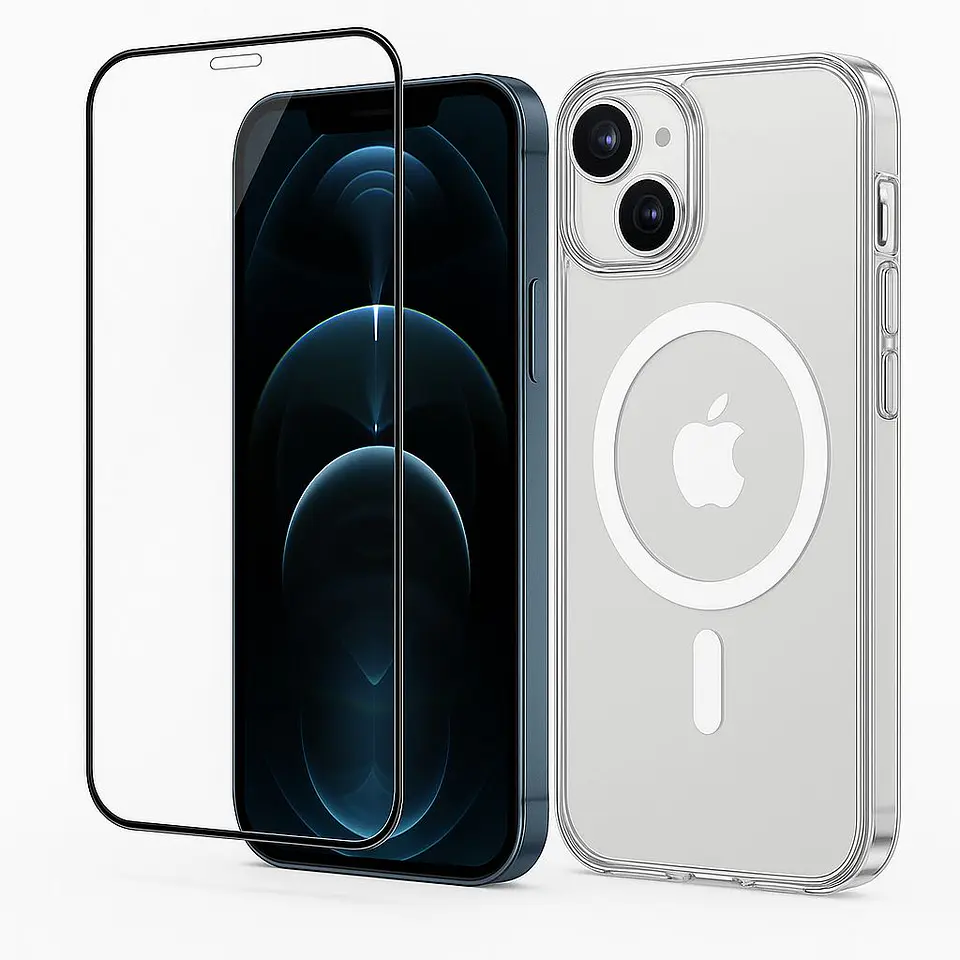 Carcasa Para iPhone 17 Transparente MagSafe + Mica 2