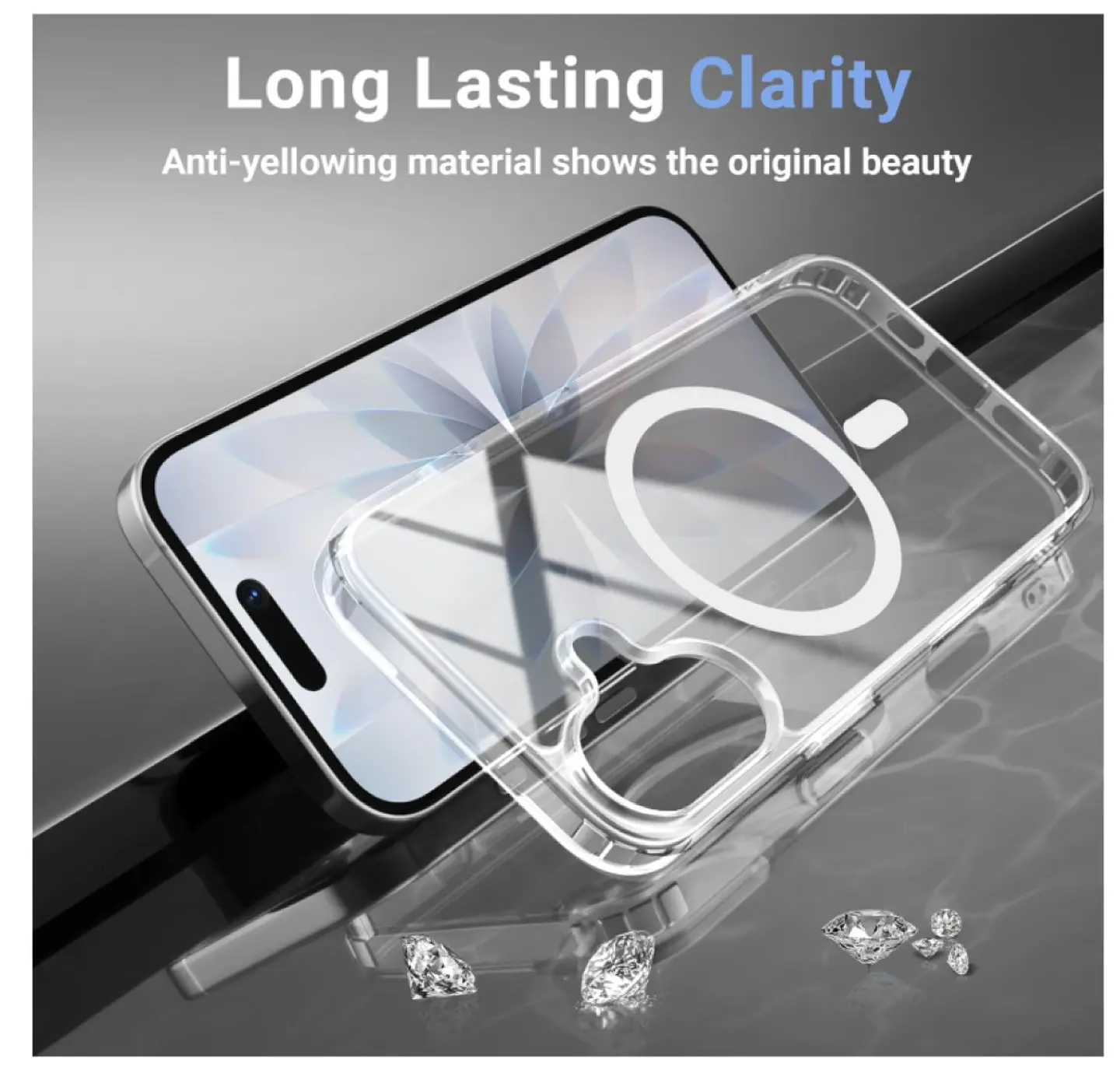 Carcasa Para iPhone 17 Transparente MagSafe + Mica 5